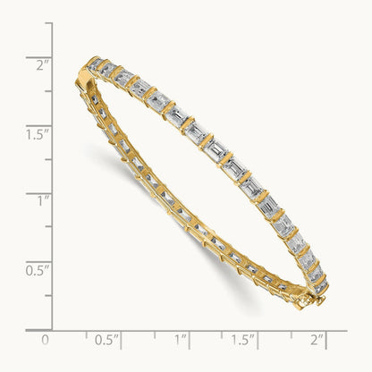 TO Bangle, 7.50 ct tw Lab-Grown Diamond — 14K Yellow Gold