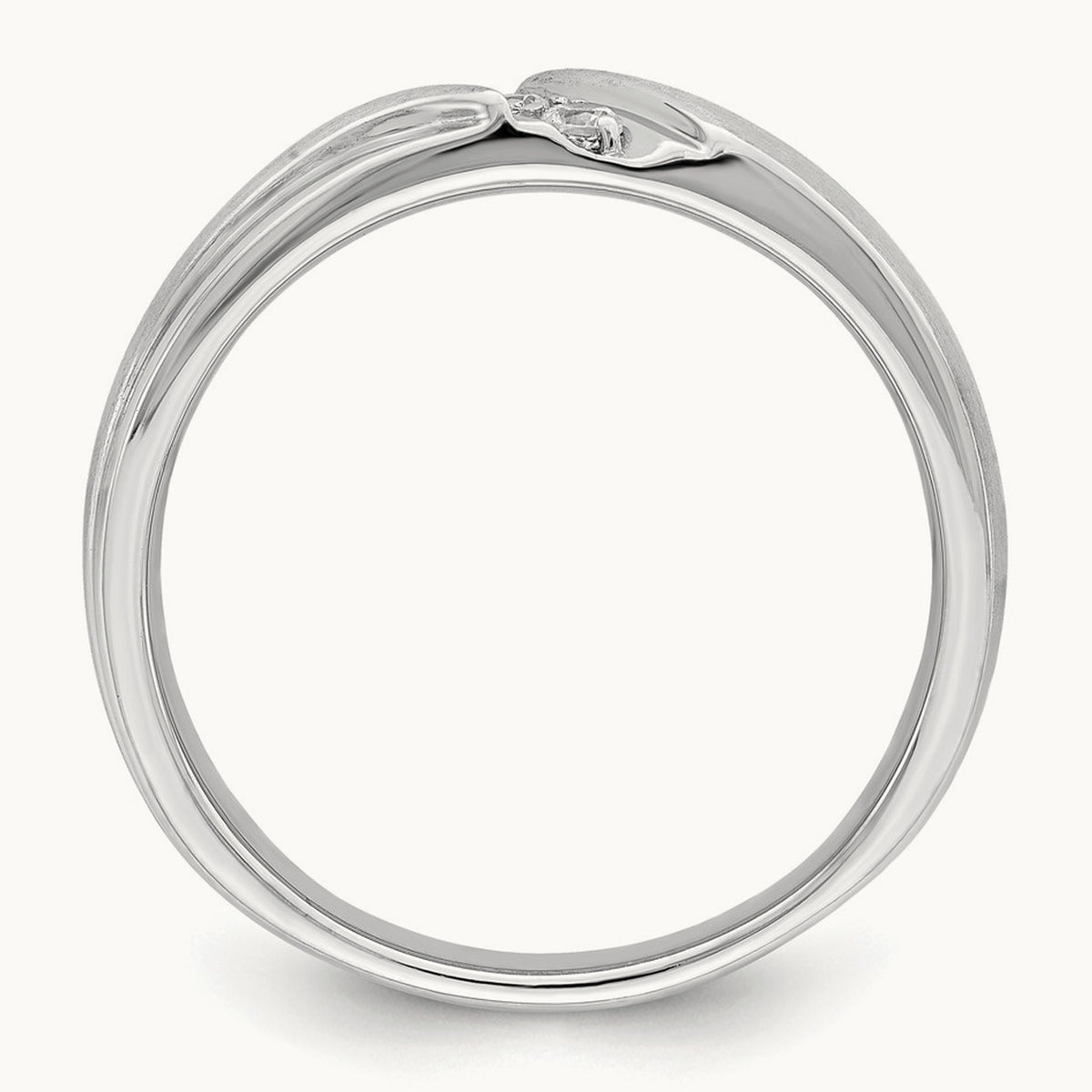 Diamond Men's Band, 14K White Gold