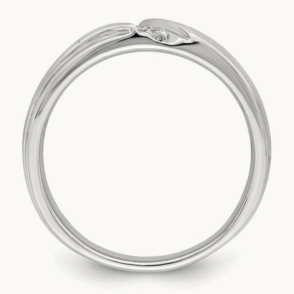 Diamond Men's Band, 14K White Gold