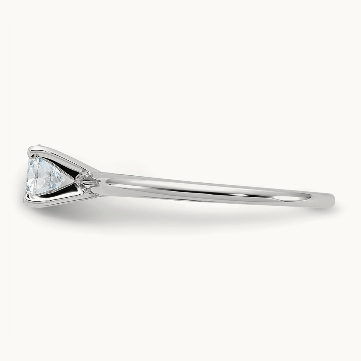 Round Solitaire Engagement Ring, 0.50 ct tw Lab-Grown Diamond — 14K White Gold