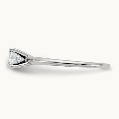 Round Solitaire Engagement Ring, 0.50 ct tw Lab-Grown Diamond — 14K White Gold