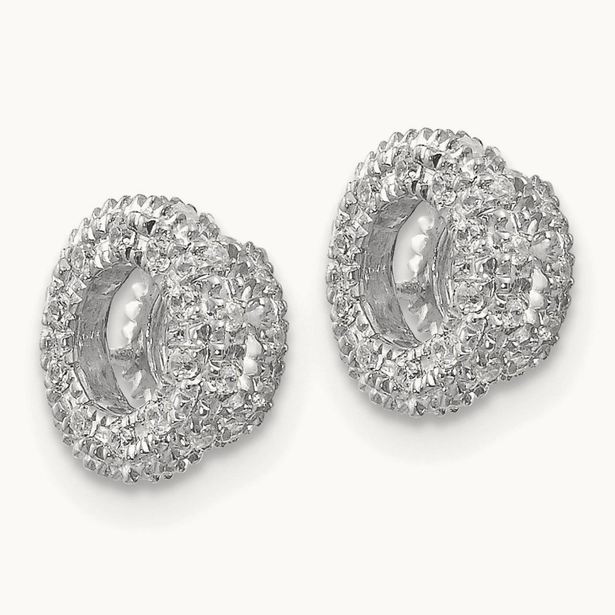 1/5ct Diamond Earring Jackets, 14K White Gold