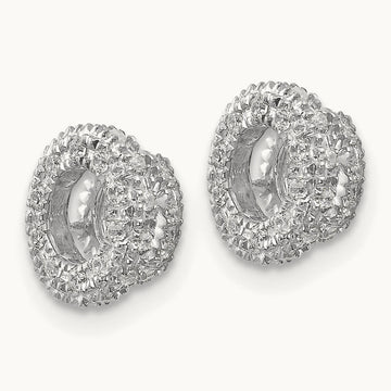 1/5ct Diamond Earring Jackets, 14K White Gold