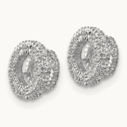 1/5ct Diamond Earring Jackets, 14K White Gold