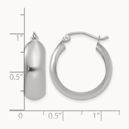 Hoop Earrings, 14K White Gold