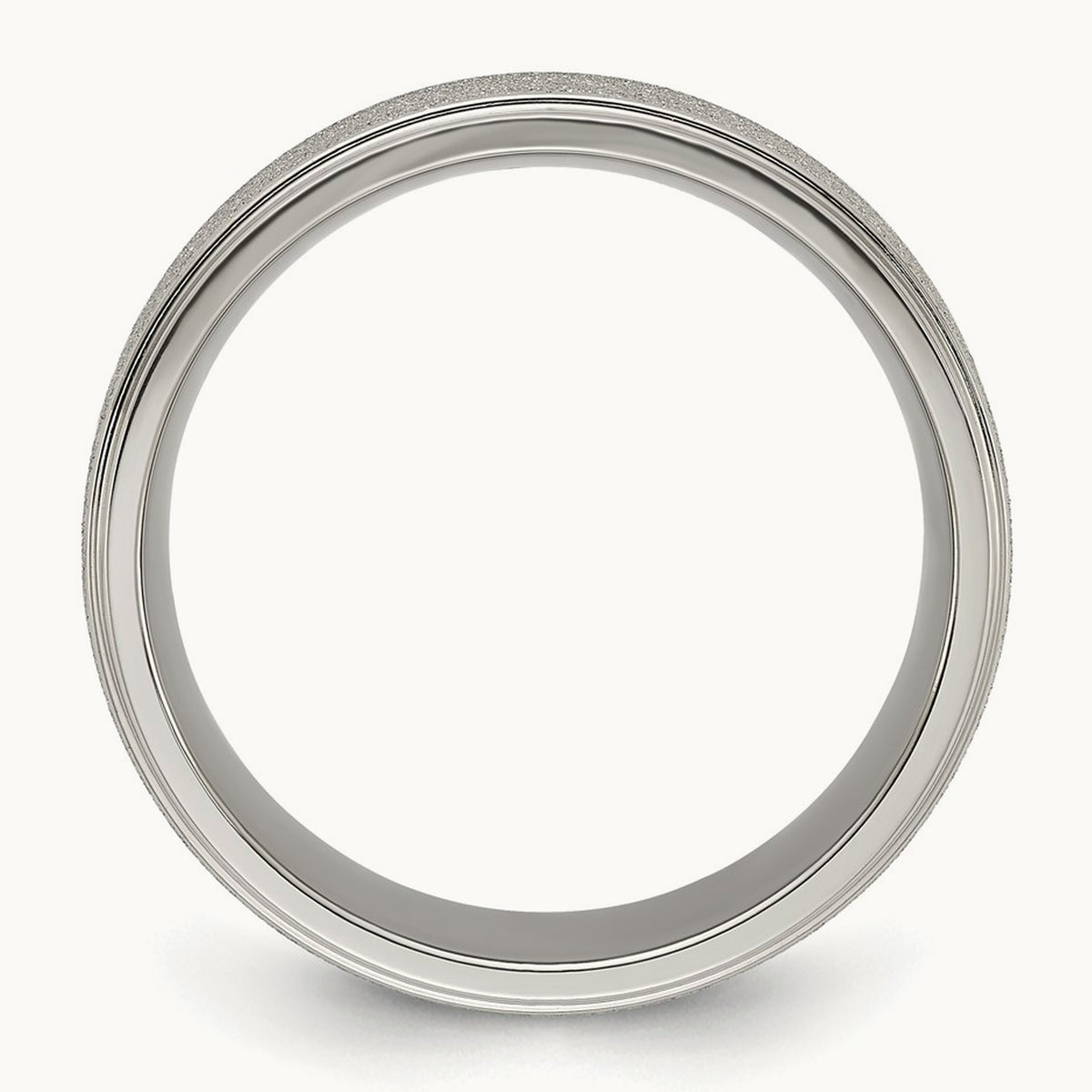 Polished Laser-cut Center Band, 8mm, Titanium