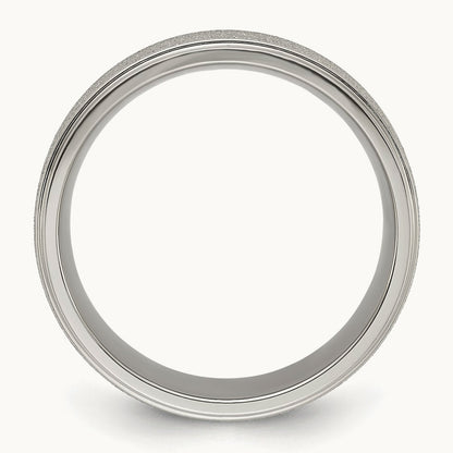 Polished Laser-cut Center Band, 8mm, Titanium