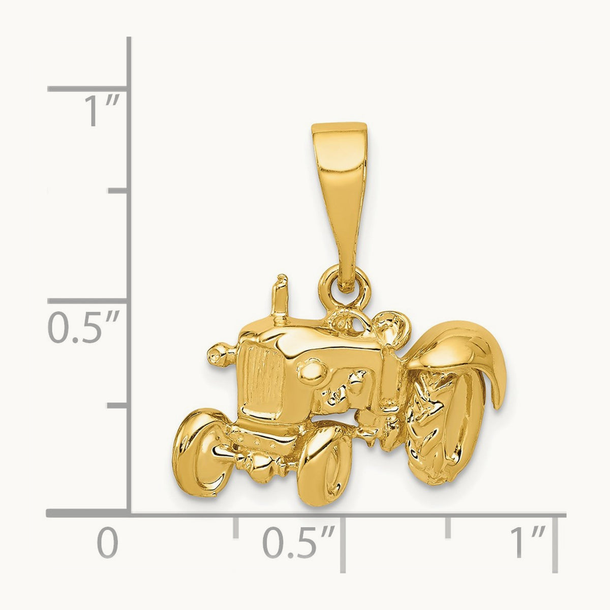 Tractor Pendant, 14K