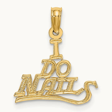 I DO NAILS Charm, 14K
