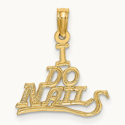 I DO NAILS Charm, 14K