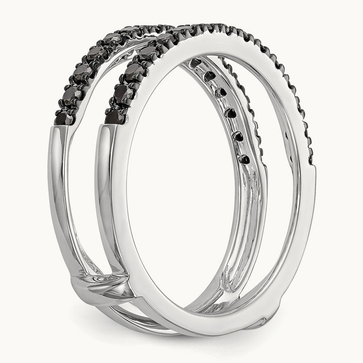Black Diamond Guard, 14K White Gold