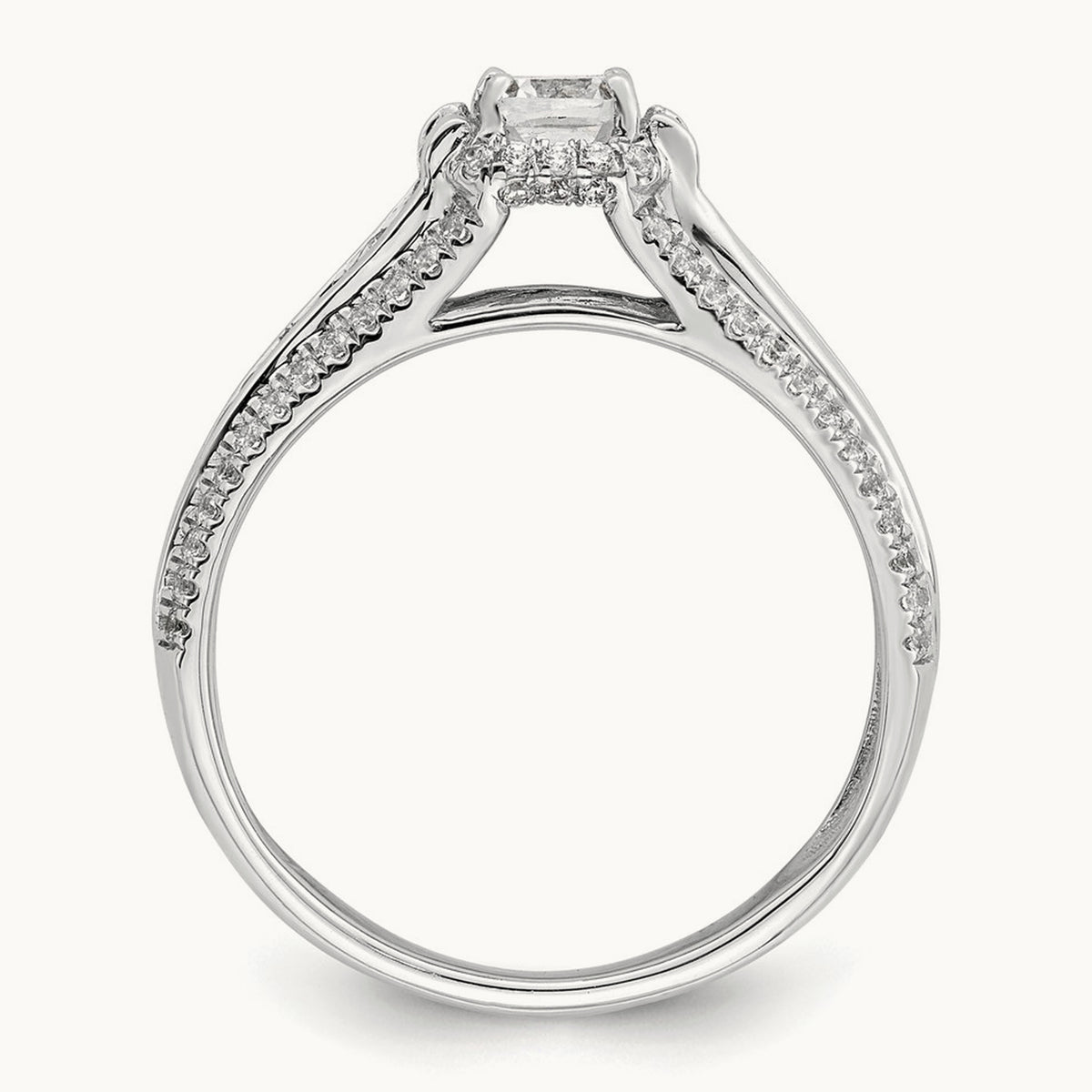 Semi-Mount Cushion Engagement Ring, 0.50 ct tw