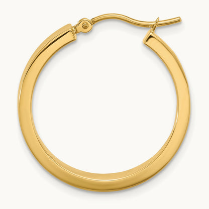 Single 14k Polished Hoop Earring