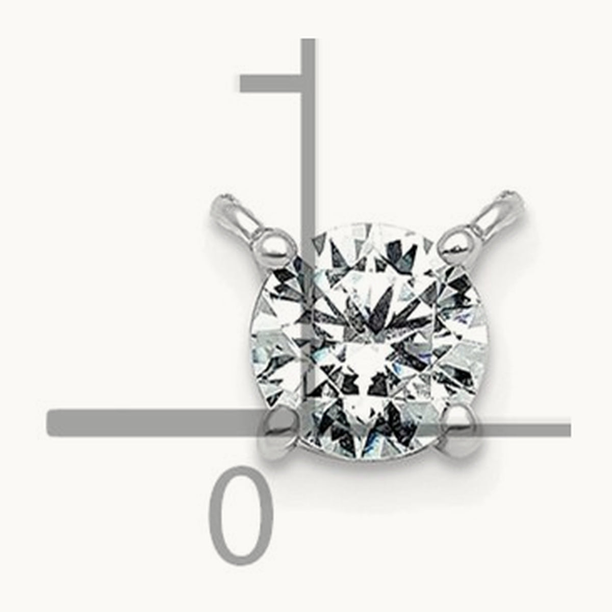Four-Prong Solitaire Necklace, 0.50-4.00 ct tw Lab-Grown Diamond — 14K White Gold