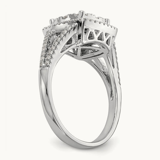Cluster Engagement Ring, 1.00 ct tw Lab-Grown Diamond