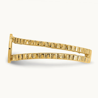 Peace Sign Toe Ring, 14K