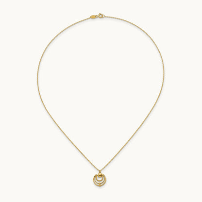 Polished and Textured 17 in Necklace, 14K