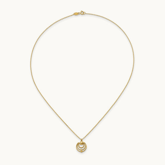 Polished and Textured 17 in Necklace, 14K