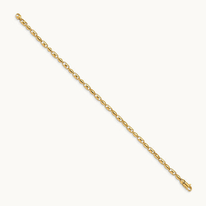 Fancy Link Bracelet, 3.1mm, 14K