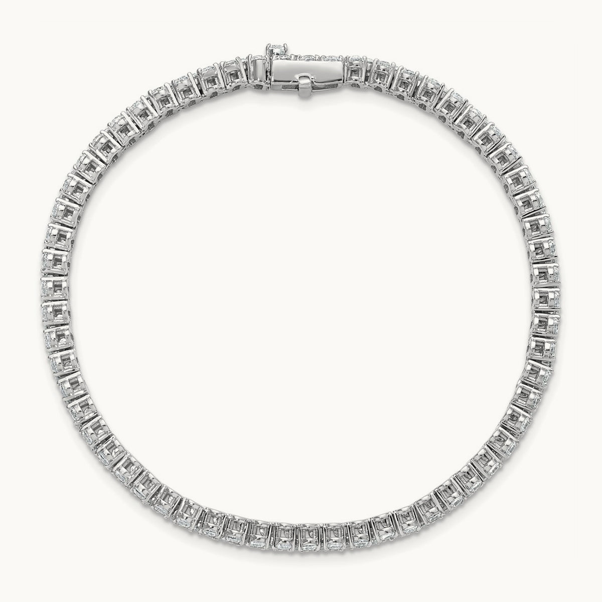 Tennis Bracelet, 5.00 ct tw Lab-Grown Diamond — 14K White Gold