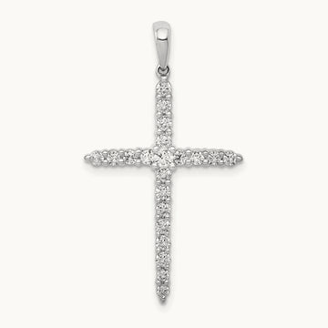 Cross Pendant, 0.50 ct tw Lab-Grown Diamond
