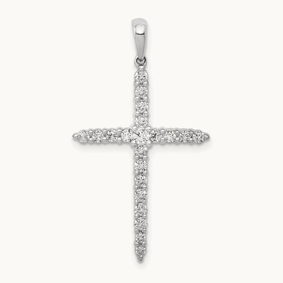 Cross Pendant, 0.50 ct tw Lab-Grown Diamond