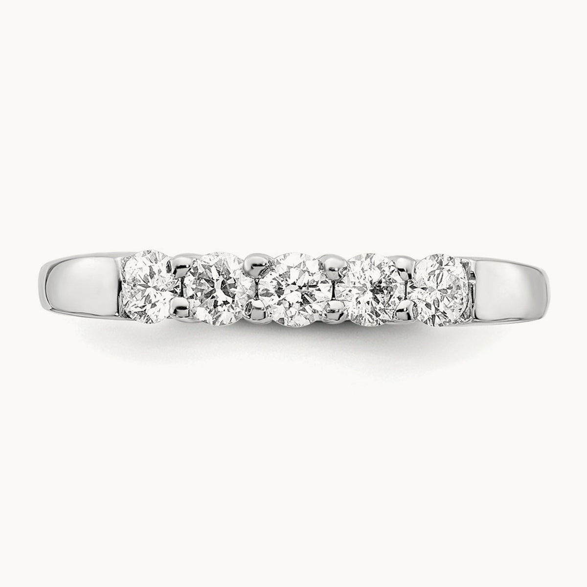 Prong-Set 5 Stone Band — 1/2 ct, 7