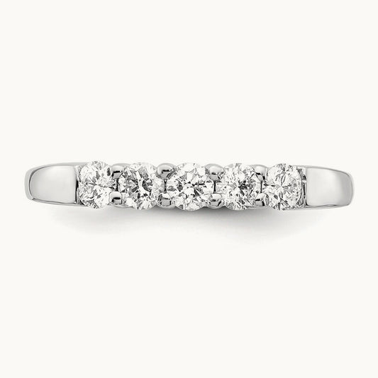 5 Stone Band, 0.50-1.00 ct tw Lab-Grown Diamond