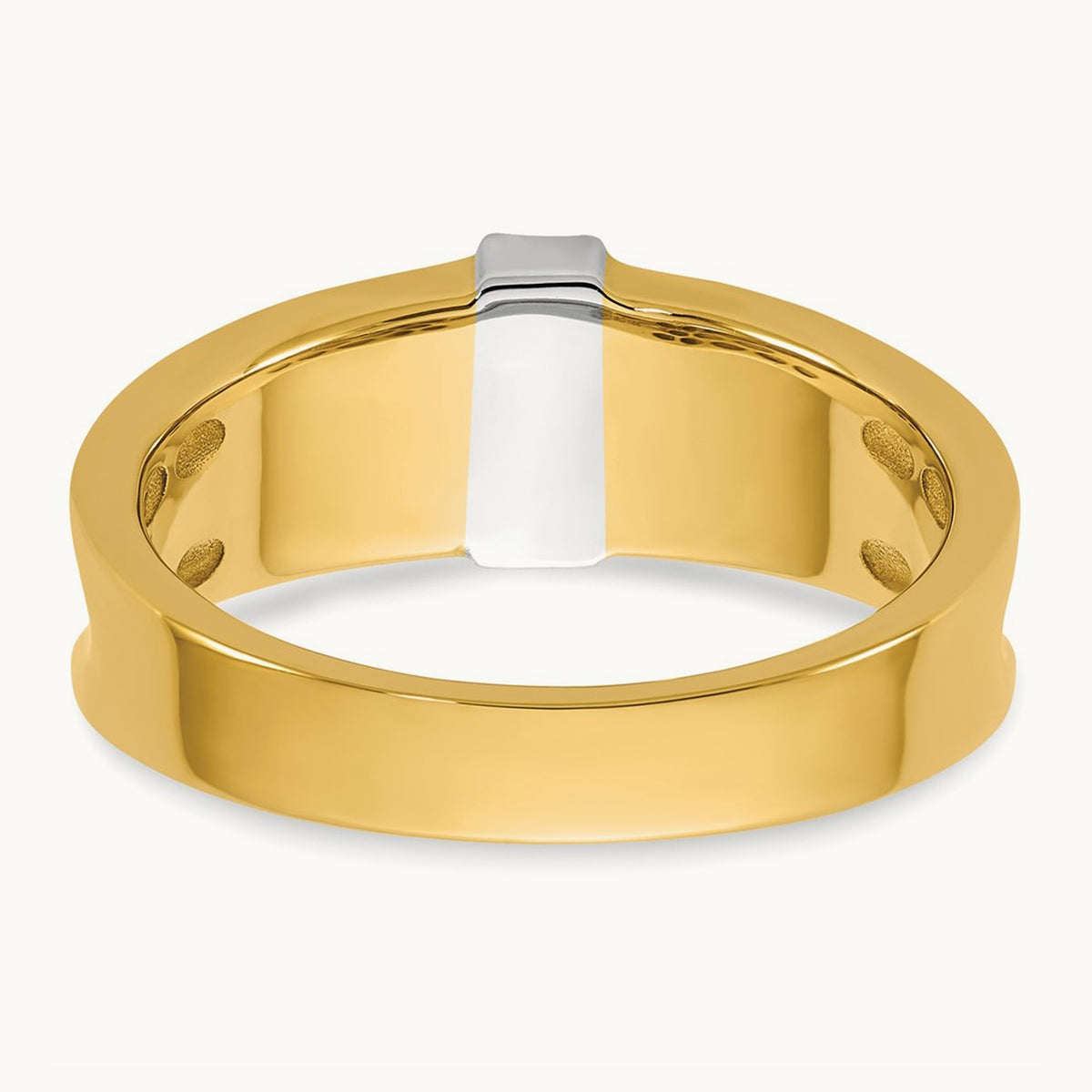 14ktt IB Goodman Mens Polished 5-Stone Diamond Ring Mounting