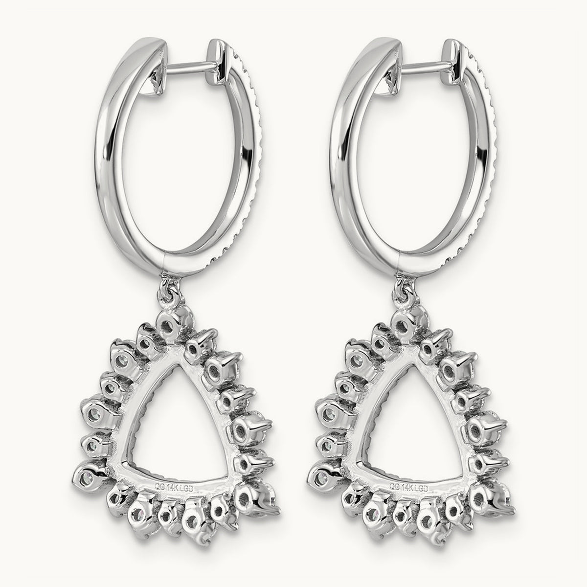 Dangle Hoop Earrings, 1.50-2.00 ct tw Lab-Grown Diamond