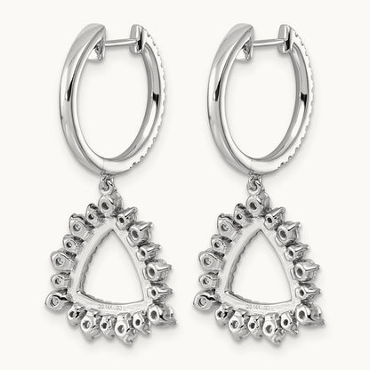Dangle Hoop Earrings, 1.50-2.00 ct tw Lab-Grown Diamond