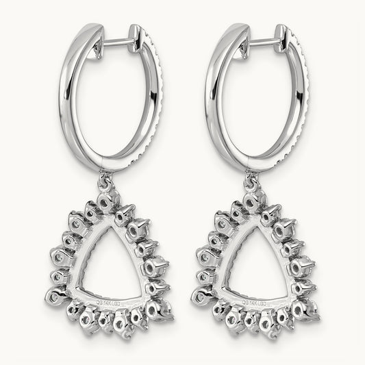 Dangle Hoop Earrings, 1.50-2.00 ct tw Lab-Grown Diamond