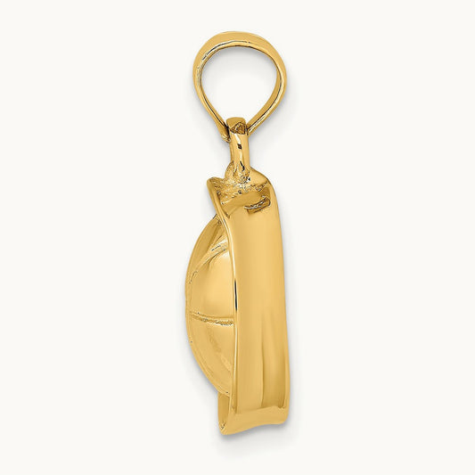 3D Sailor Hat Charm, 14K