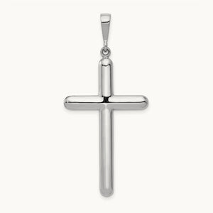 Cross Pendant, 14K White Gold