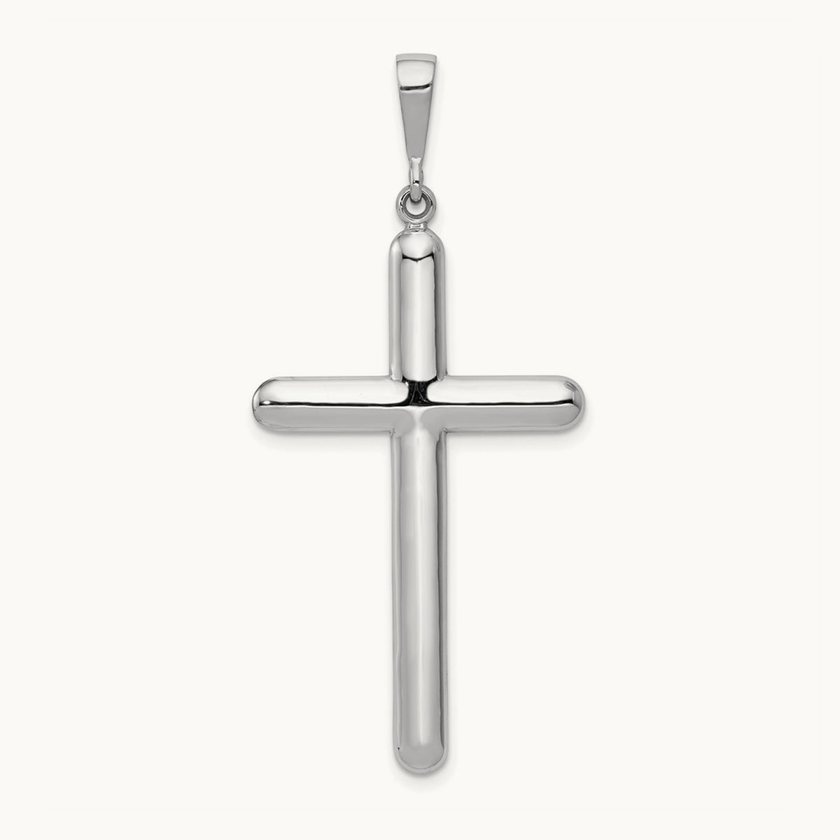Cross Pendant, 14K White Gold