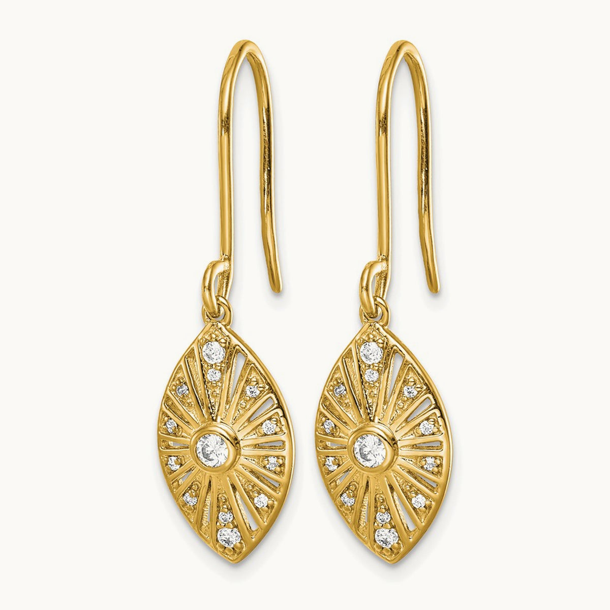 Diamond Vintage Dangle Earrings, 14K