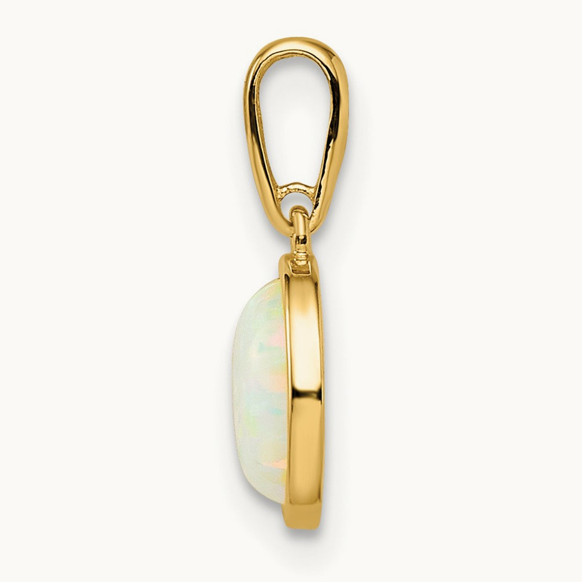 Lab Created Opal Pendant, 14K