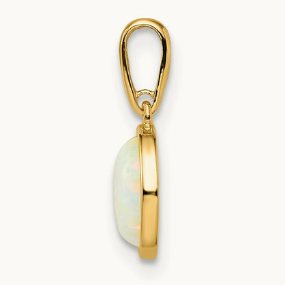 Lab Created Opal Pendant, 14K