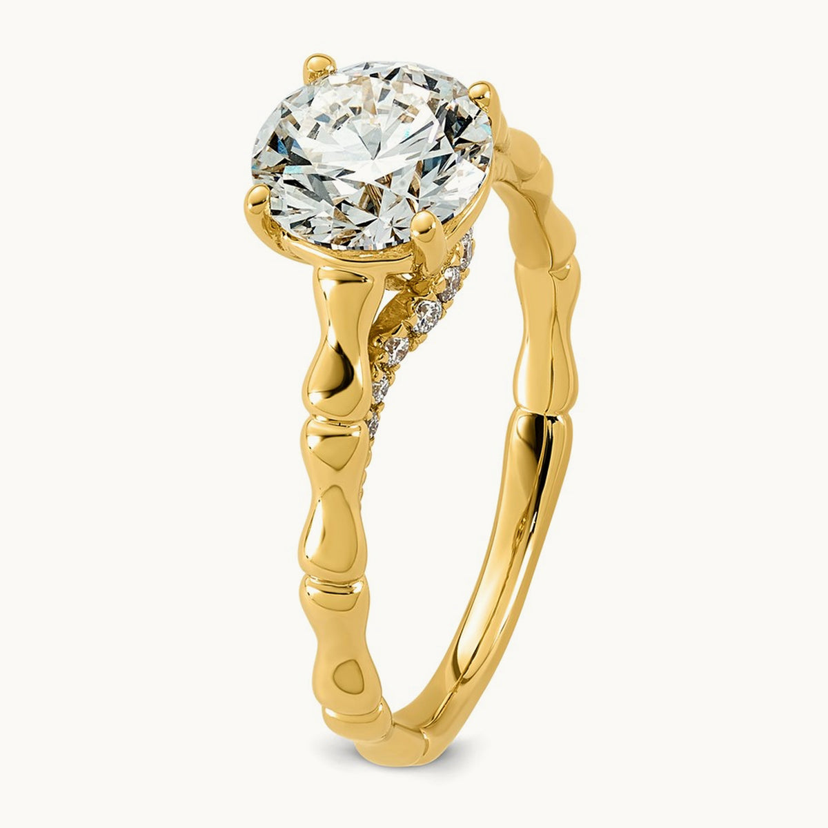 Round Center Ring, 1 5/8-3 1/6 ct Lab-Grown Diamond
