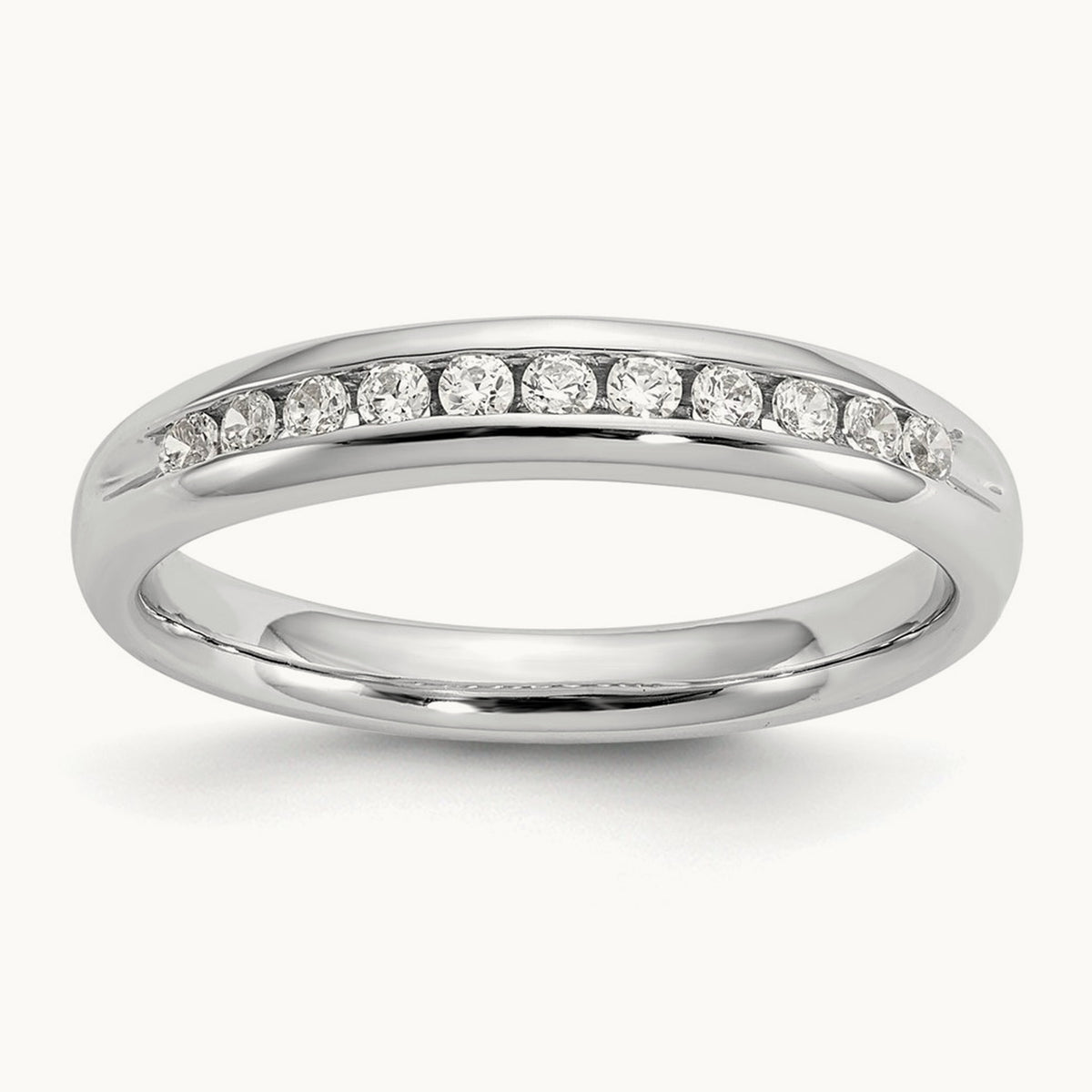 Channel-Set 11 Stone Band — 1/5 ct, 7