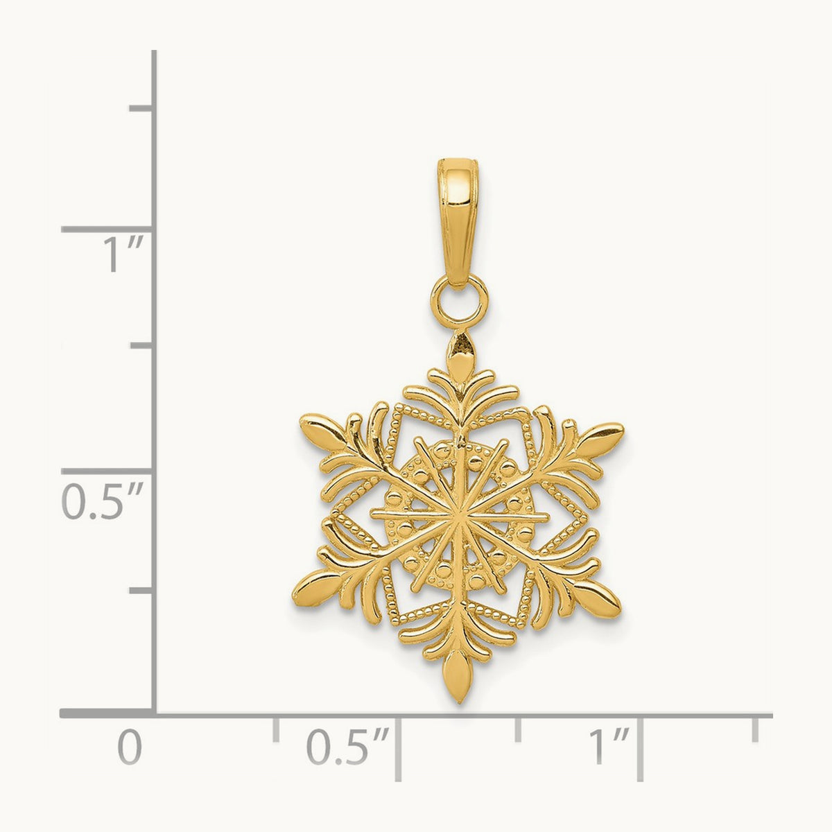 Snowflake Pendant — 14K Yellow Gold