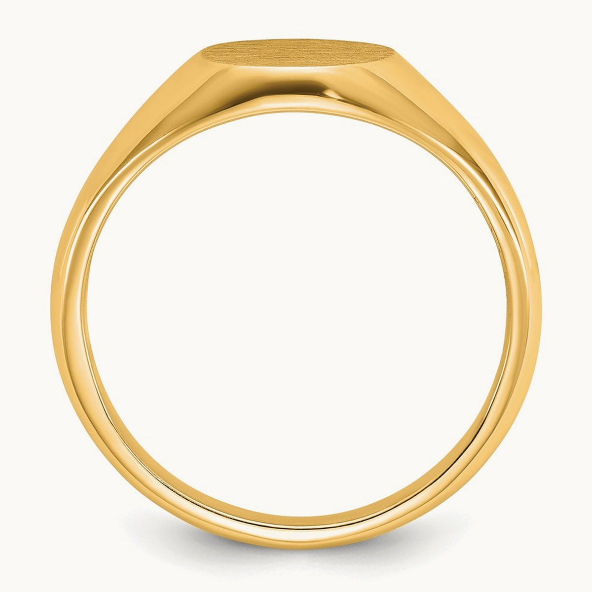 Men's Round Signet Ring — IBGoodman — 12x10mm