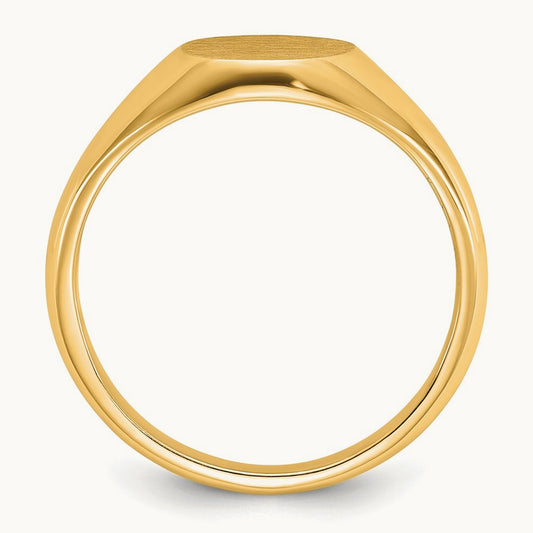 Men's Round Signet Ring — IBGoodman — 12x10mm