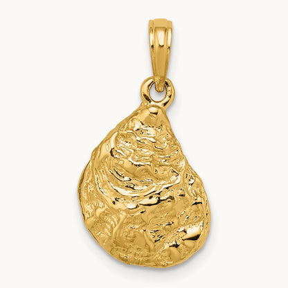 3-D Textured Oyster Shell Charm — 21mm