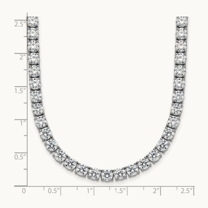 Straight Tennis Necklace, 32 5/8-42 7/8 ct Lab-Grown Diamond