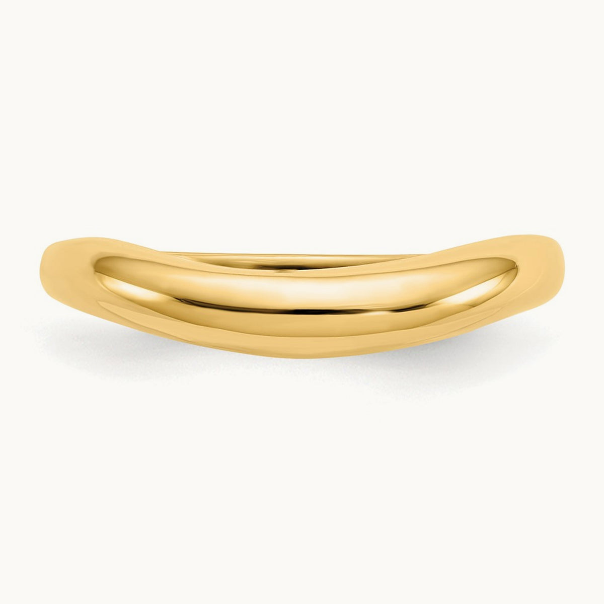 Polished Stackable Wave Ring, 14K