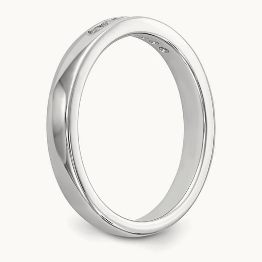 7-Stone Diamond Channel Band, 14K White Gold