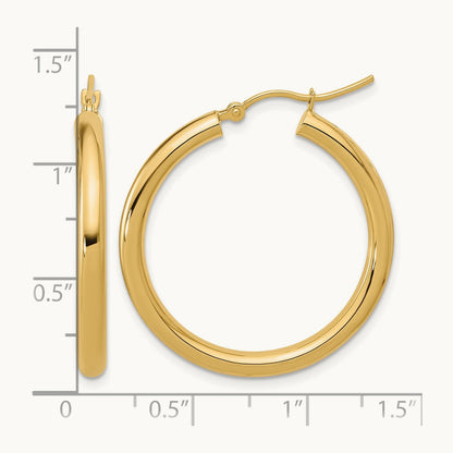 Polished Hinged Hoop Earrings, 10K — Leslie's