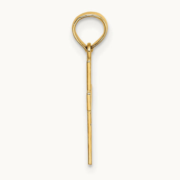Small Textured Cross Charm, 14K