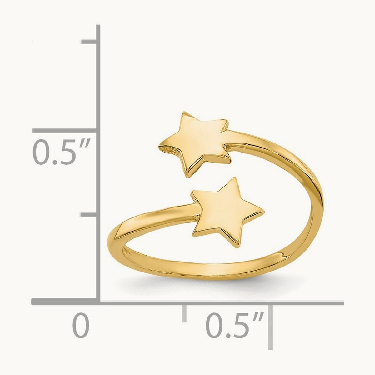 Star Toe Ring, 14K